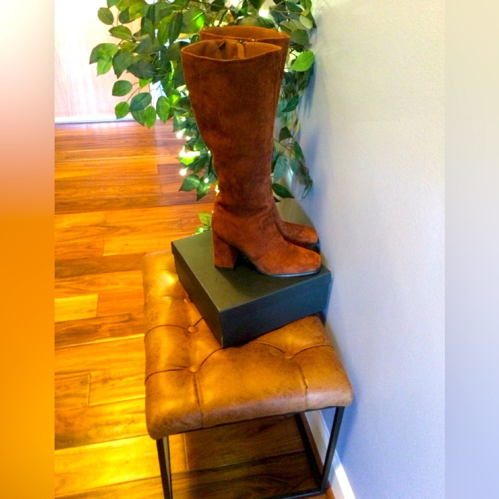Caramel brown knee boots. Worn 2-3 times.